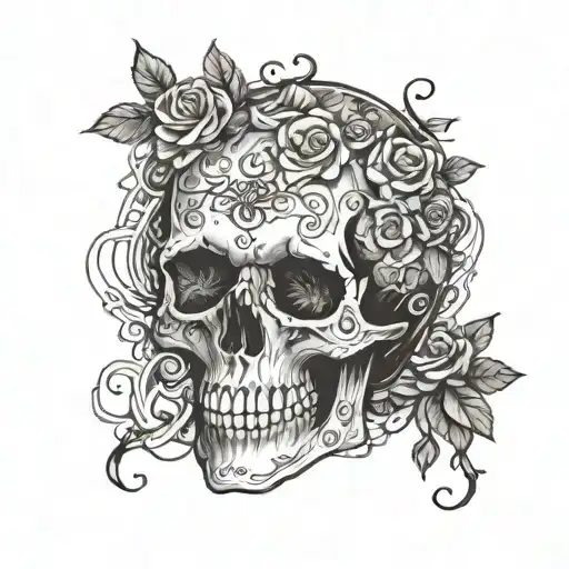 Incorporate Lyrics From Zach Bryan's Songs Into A Skull Design
