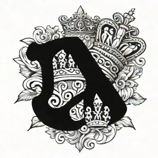 Letter H And Crown