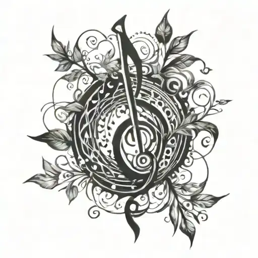 An Abstract Representation Of Growth With Elements Of Music And Faith