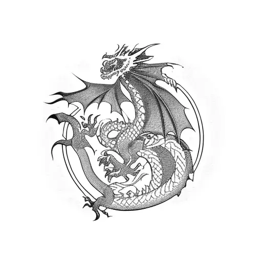 Dragon Playing A Guitar