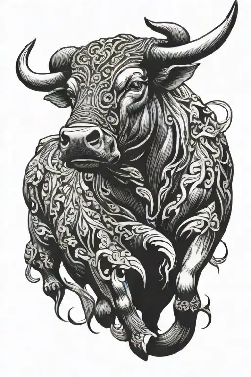 Bull With Scales Made