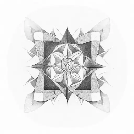 Geometrical Pattern Fluid Abstract