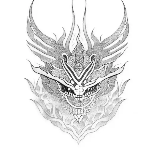 Maori Dragon Tattoo On Shin