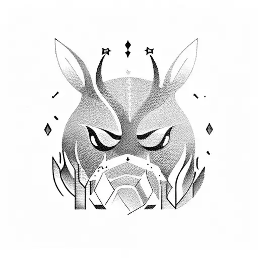 A Mystical Forest With A Hidden Gengar Peering Out From Behind The Trees