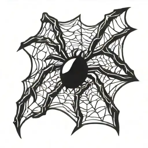 Cartoon Spider In A Web