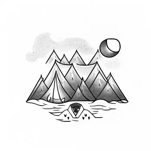 Design A Tattoo That Symbolizes The Love For Camping Iowa And Nature