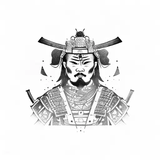 Samurai Warrior Playing Guitar