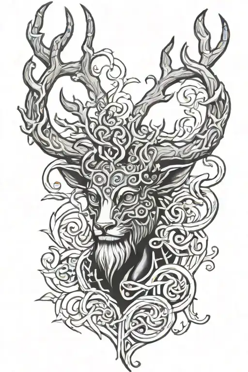 Cernunnos Sleeve Black Pagan