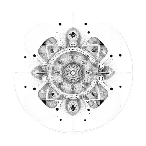 A Circle Design With The Numbers 111 444 555 777