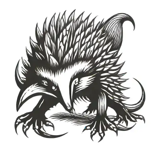 Cartoon Echidna
