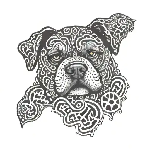 Combine A Smoking Pipe And A Dog Paw Print In Ankara Patterns For A Unique Tattoo Design