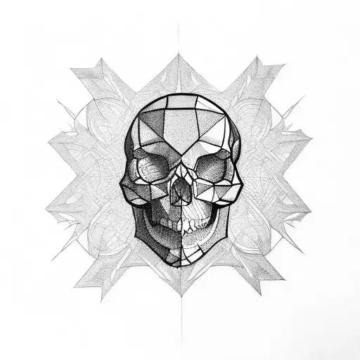 Geometrical Pattern Skull