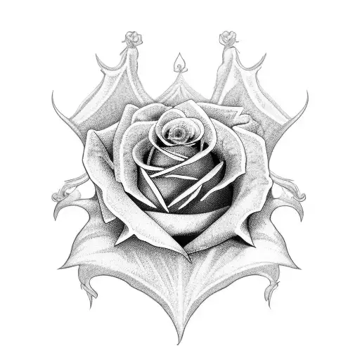 2 Stem Marigold And Rose