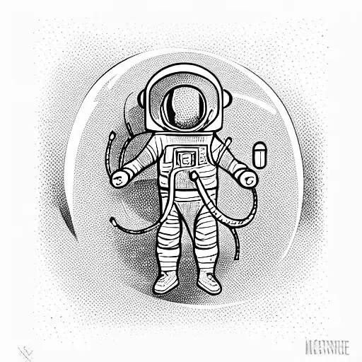 Astronaut Made From Geometry Shapes