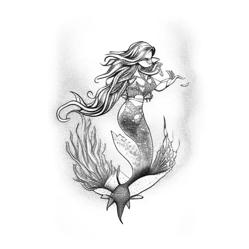 Mermaid Kissung A Boy Under Water