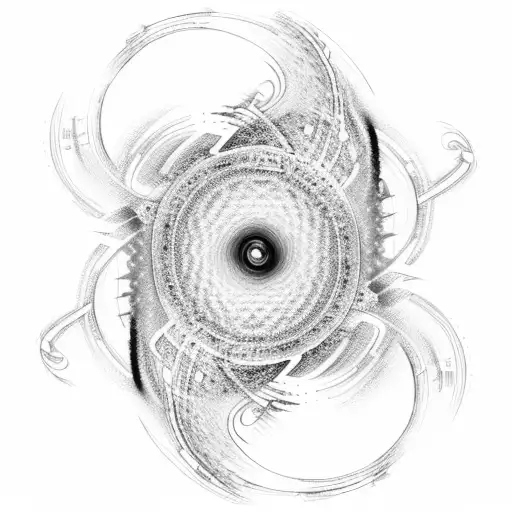 A Cyclist Riding Through A Swirling Vortex Of Music Notes