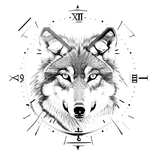 Wolf With A Clock