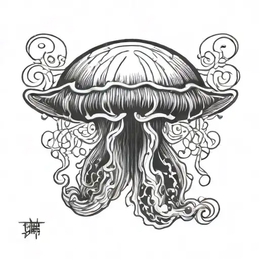 Animal Jellyfish With A Phrase That Says Trust In The Process
