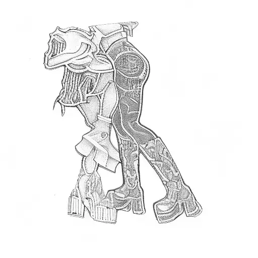 A Woman In A Black Outfit