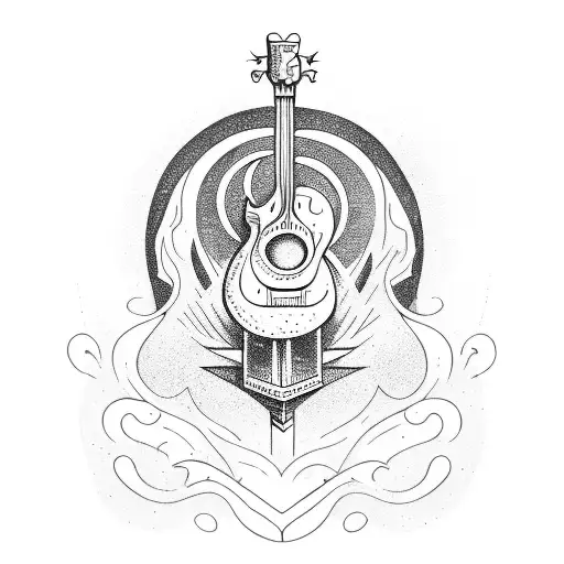 The Fool Tarot Card Playing A Guitar