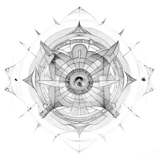 A Transmutation Circle With The Elric Brothers In The Center