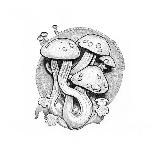 Omerta Tattoo With Mushrooms