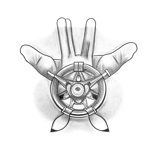 Black Leather Gloves On Steering Wheel