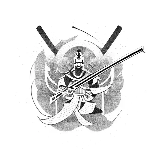 Combine A Musical Note With A Samurai Sword