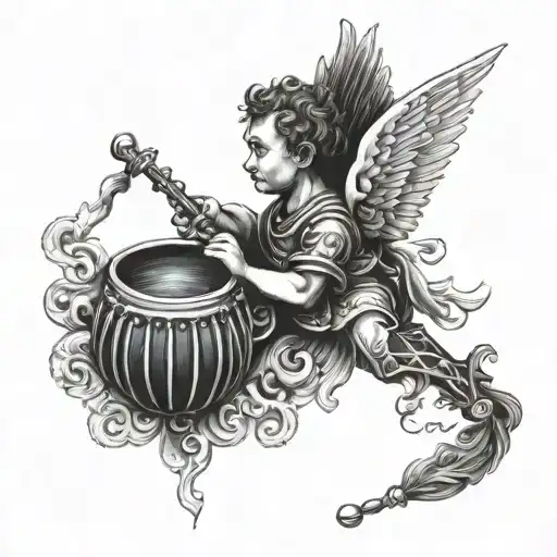 Cherub And Bagpipe