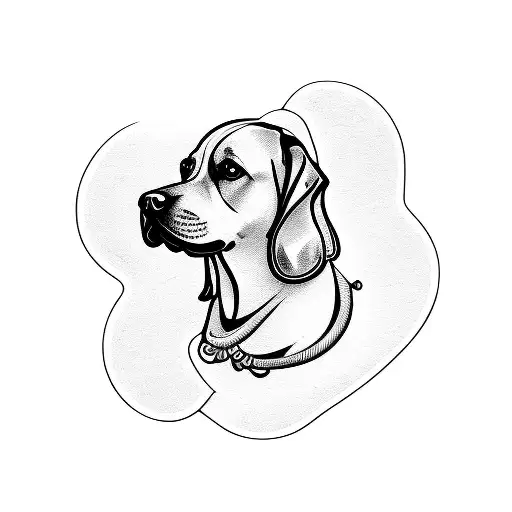 Guitar Strings Forming The Shape Of A Dog