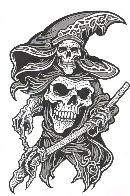 Raggedy Grim Reaper Smoking Weed