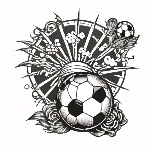 Ballon Football Sun Rays