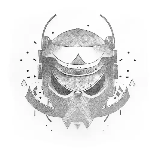 Hourglass With A Samurai Helmet