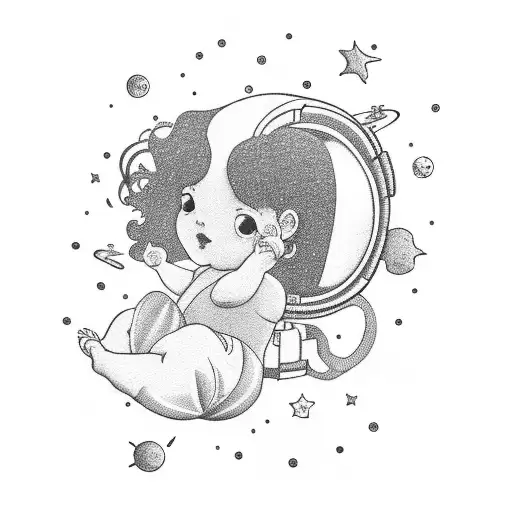 Baby Girl In Space