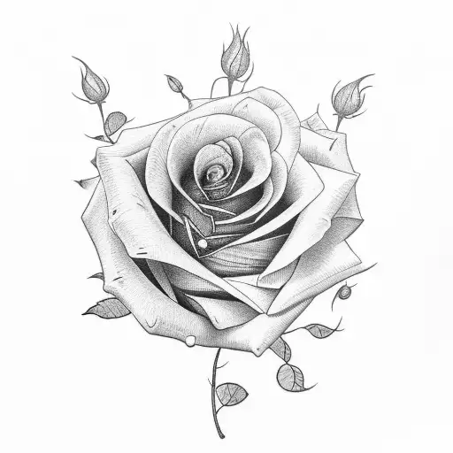 Rose With Stem For Male Triceps