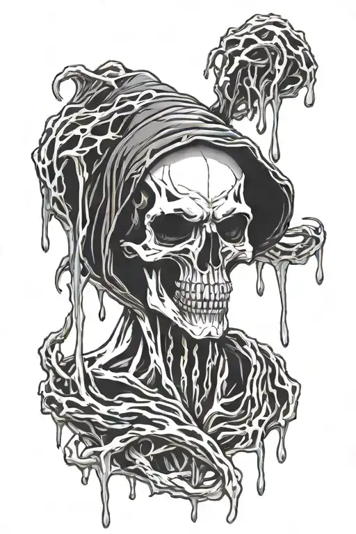 Death The Reaper Holding A Vile Of Venom Drips