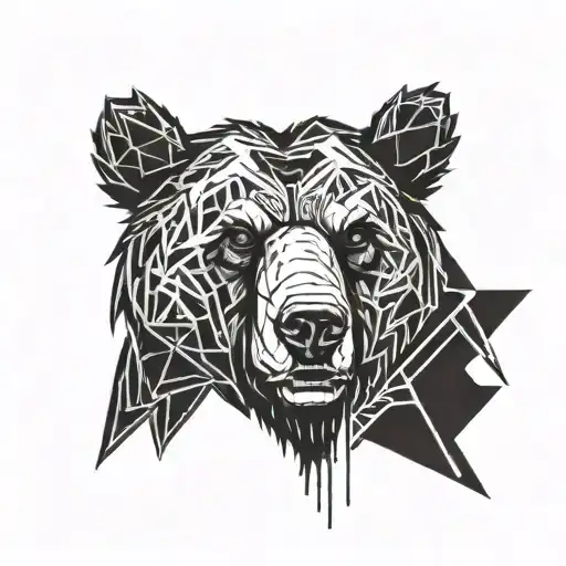 Bear Tattoos In Cyberpunk Style