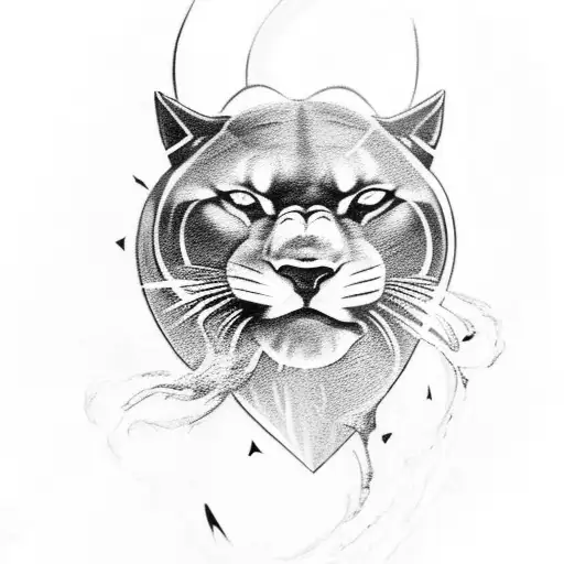 Black Panther Climbing Stairs Claws Going Into Skin