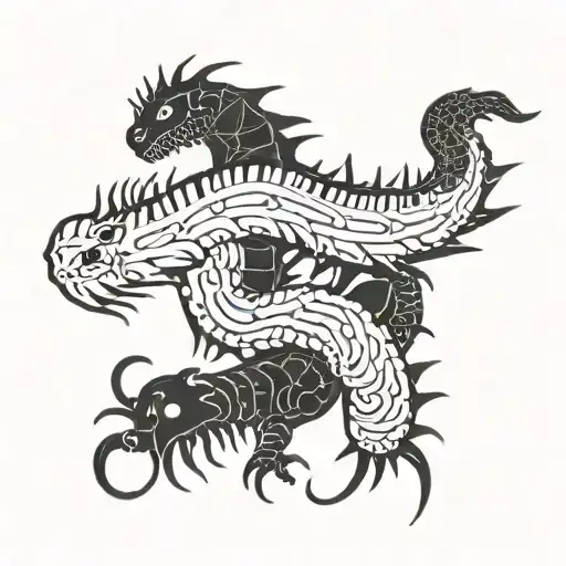 Leo Zodiac Symbol Centipede