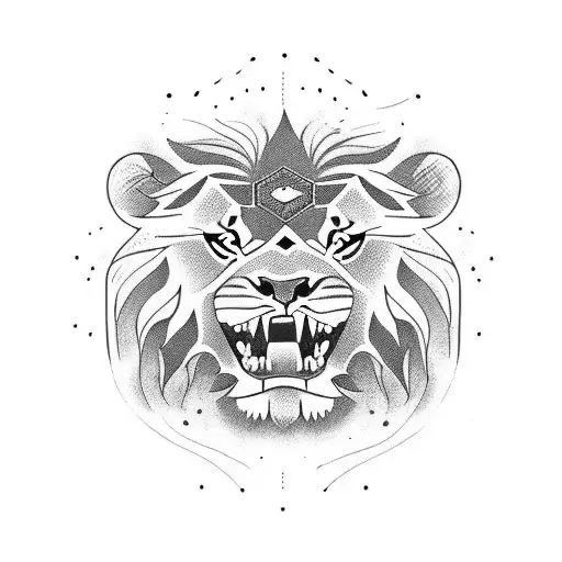 A Lion And A Tiger Engaged In A Friendly Wrestling Match