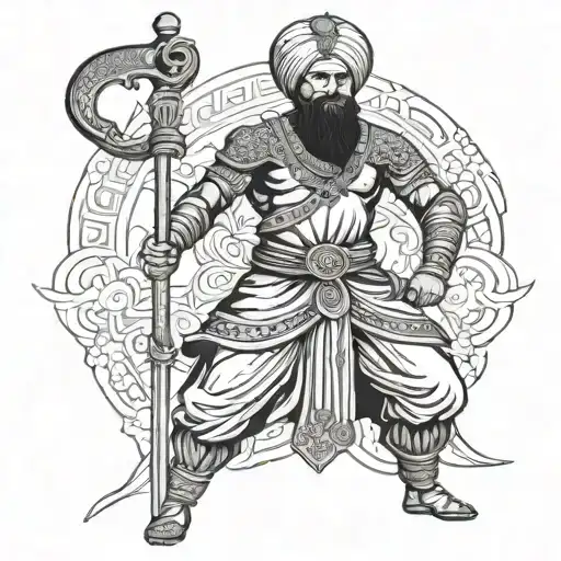 Sikh Warrior Standing