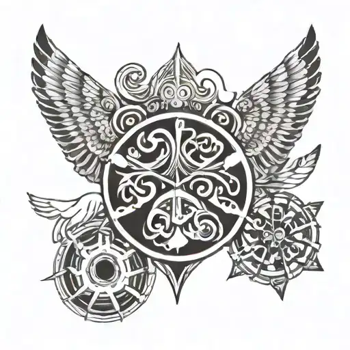 A Tattoo Featuring Three Unique And Personalized Symbols Representing Each Of Your Children