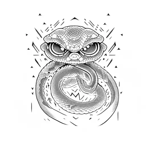 Angry Python With Fire