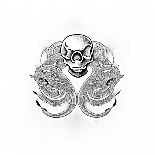 Skull And Snake