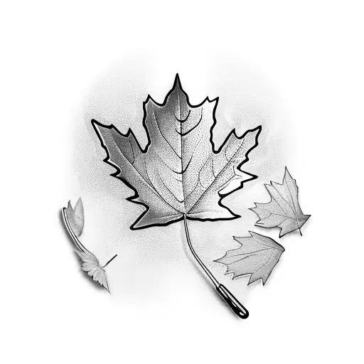 Maple Leaf With A Phishing Fly