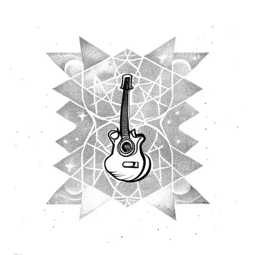 Galaxy With A Guitar As The Center