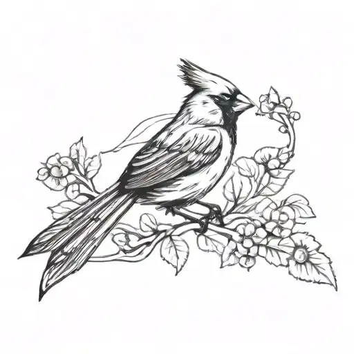 Cardinal Bird Flying