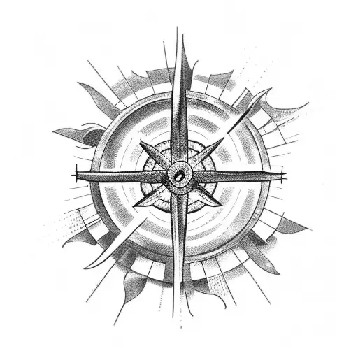 Christian Cross With Sun