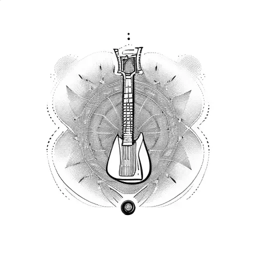 Guitar With Ecg Lines