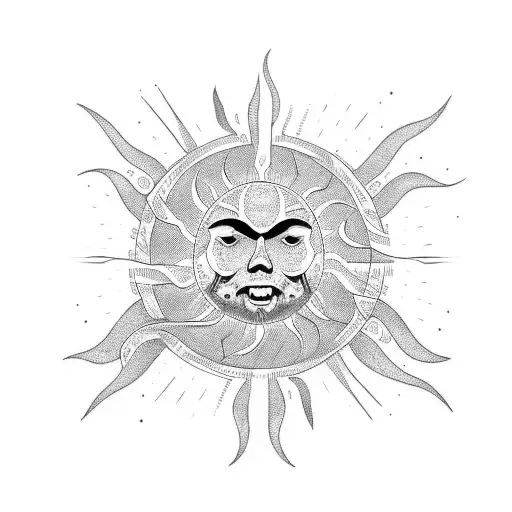Sun With Diel Text